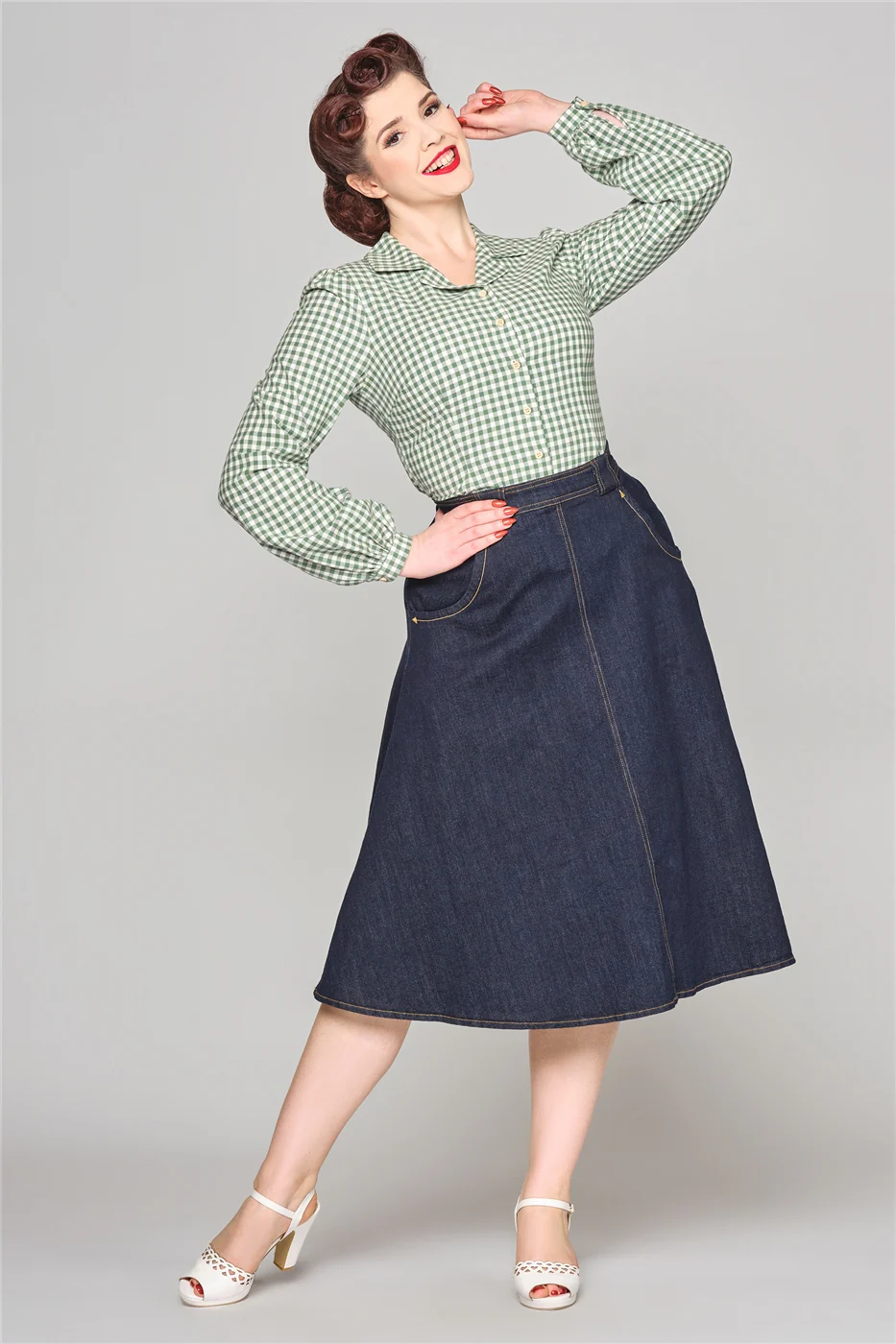 Jerry Gingham Blouse