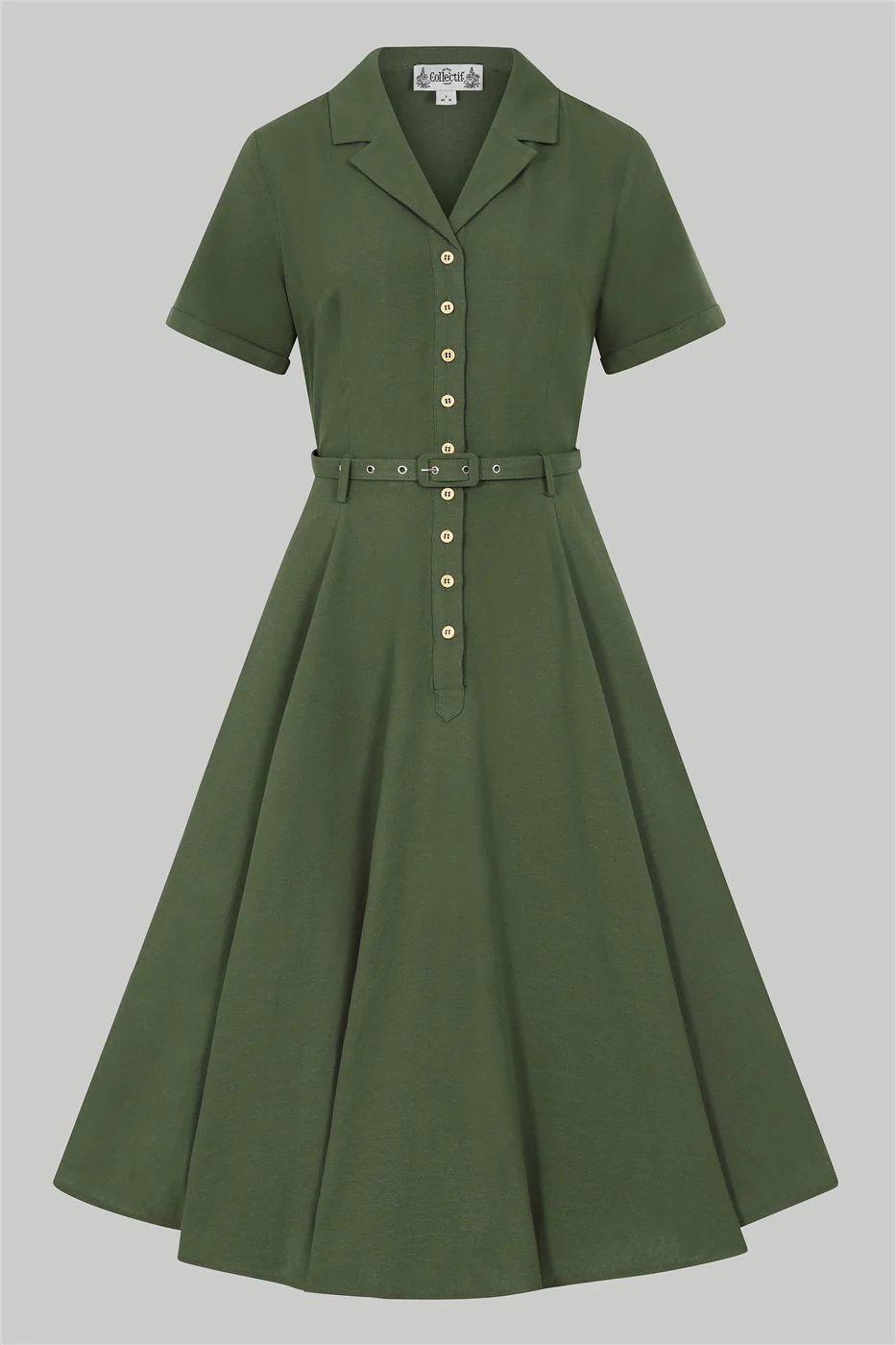 Caterina Linen Blend Swing Dress