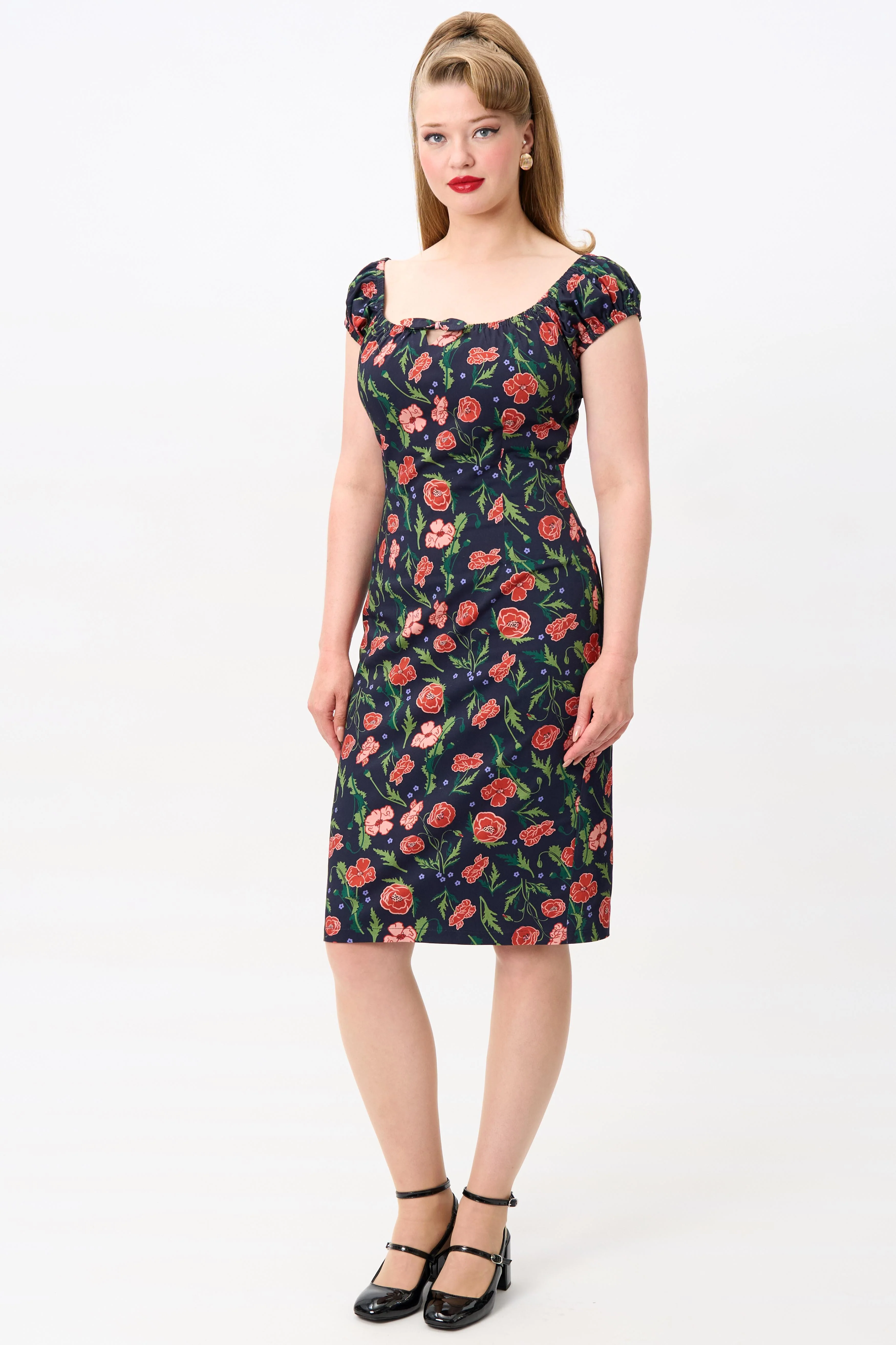 Lorena Poppy Pencil Dress