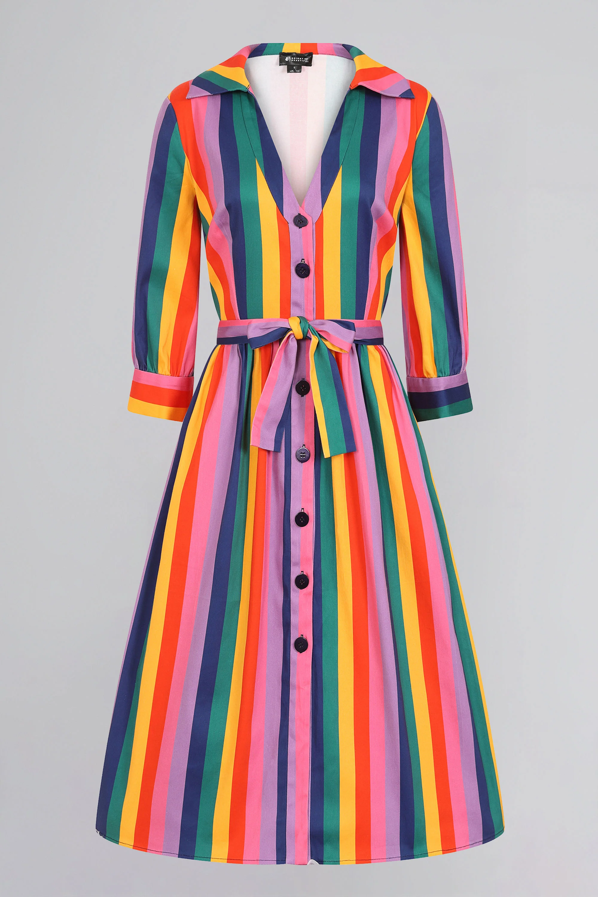 Lauren Rainbow Wishes Stripe Dress