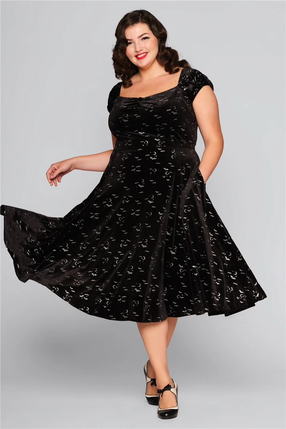 Dolores Bat Glitter Velvet Doll Dress