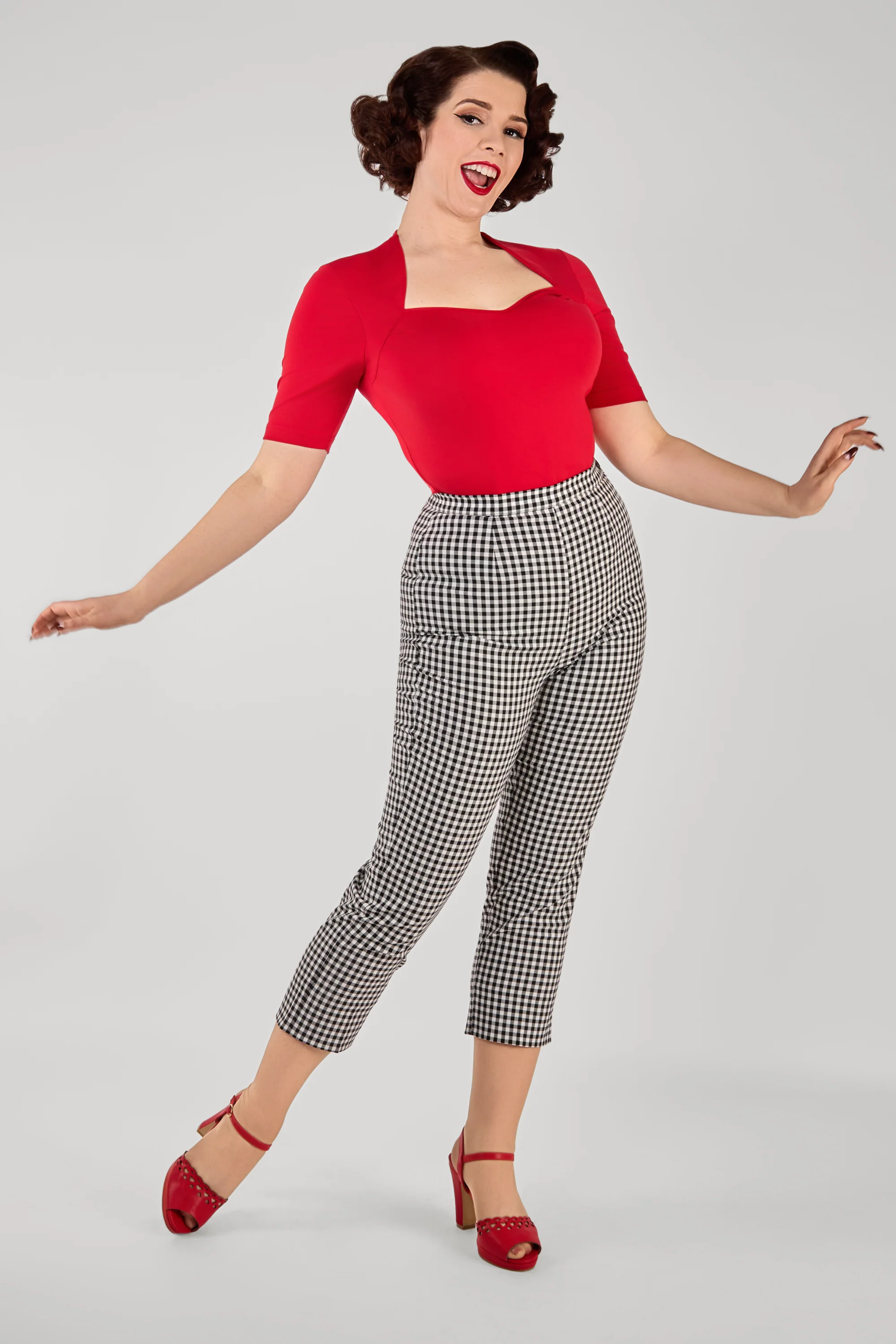 Nora Gingham Pedal Pushers
