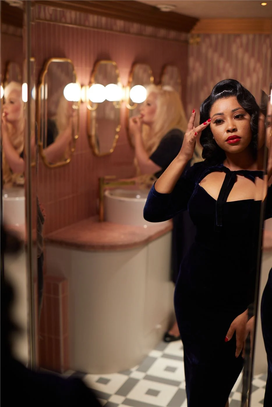 Ancilla Velvet Pencil Dress
