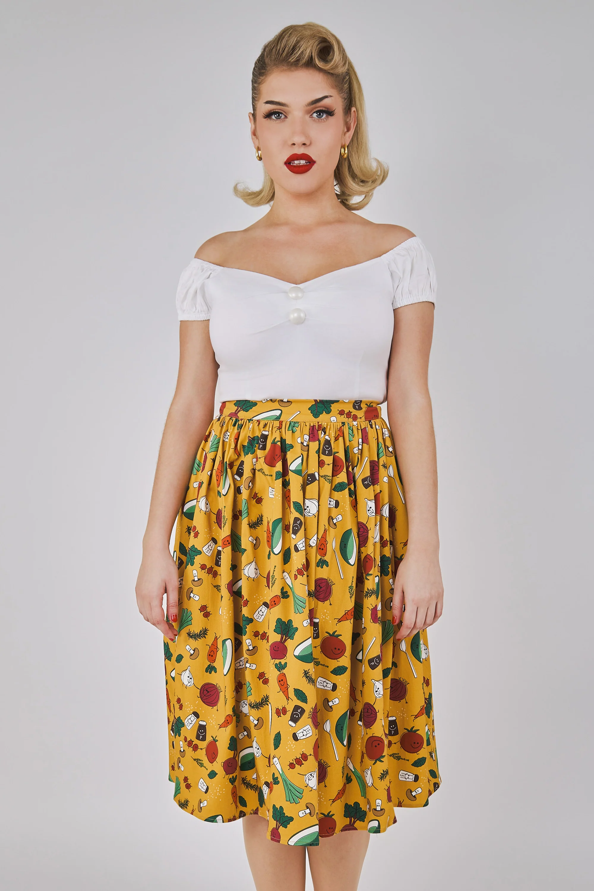 Jasmine Veggie Party Swing Skirt